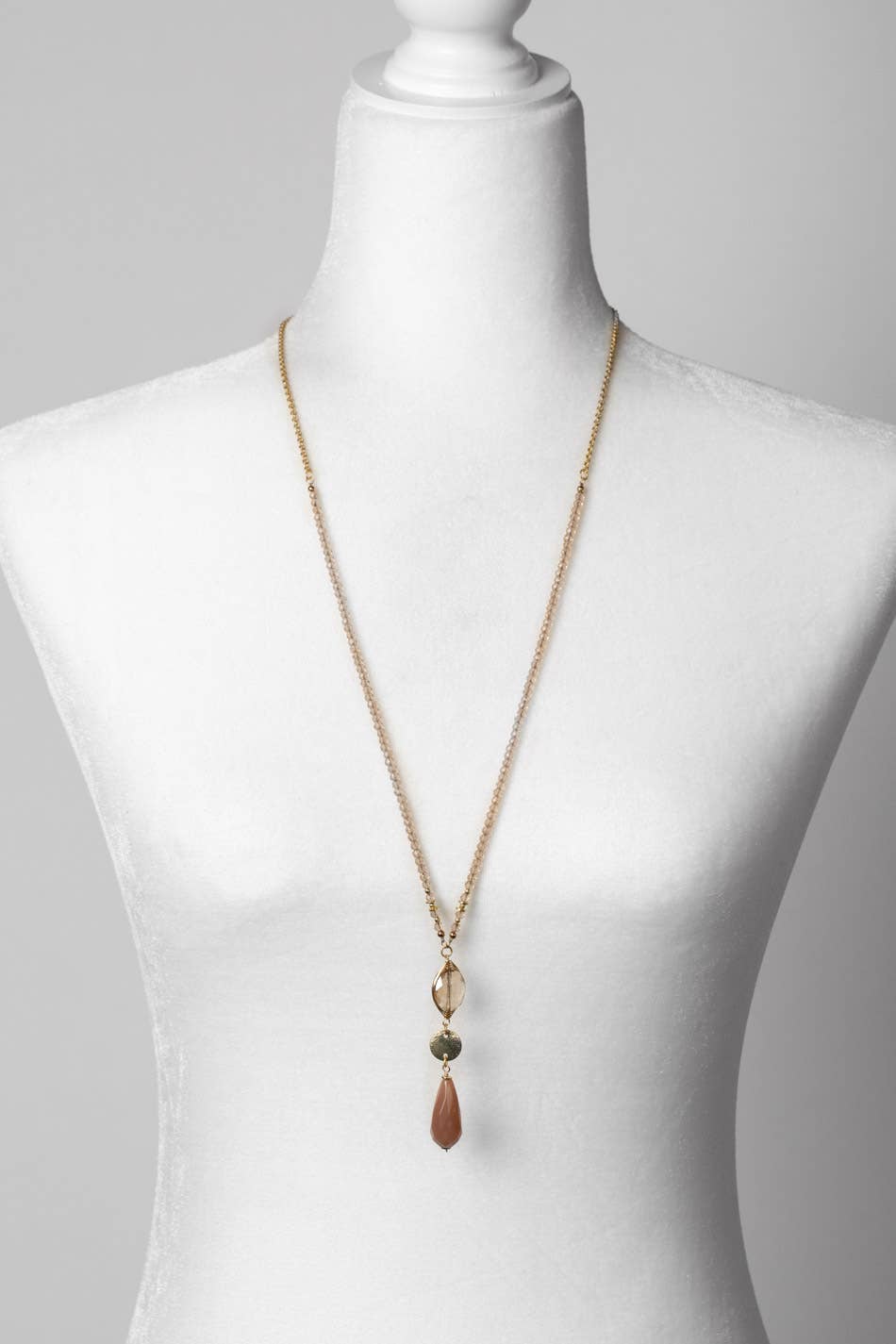 Anne Vaughan Designs Jewelry – wholesale Beaded/pearl necklace – Solace 30-32" Crystal With Moonstone Statement Necklace1