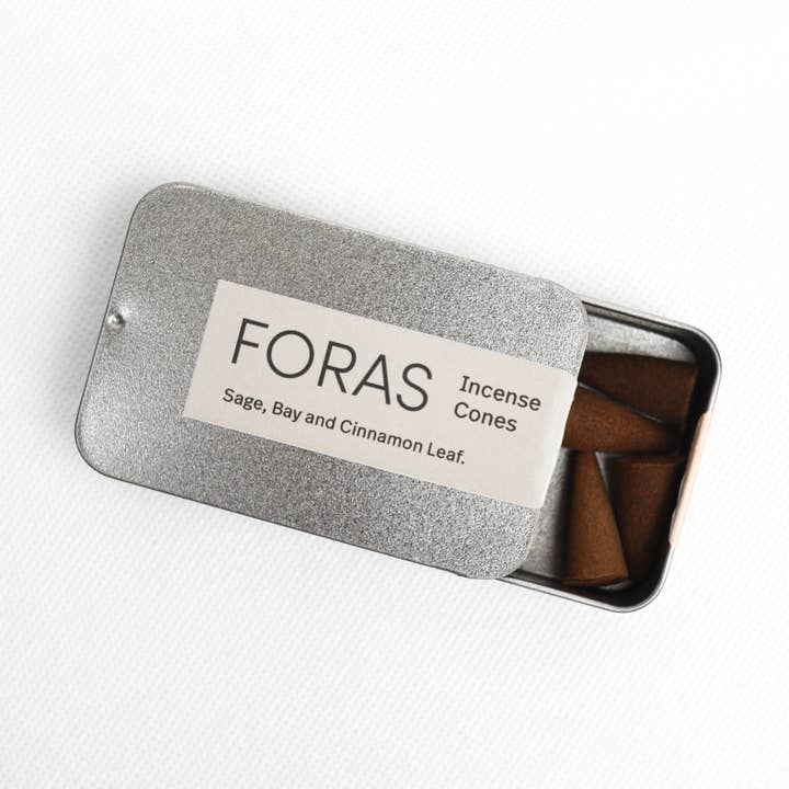 Incense Cones - Sage, Bay and Cinnamon Leaf for wholesale by Foras Fragrance & Skincare