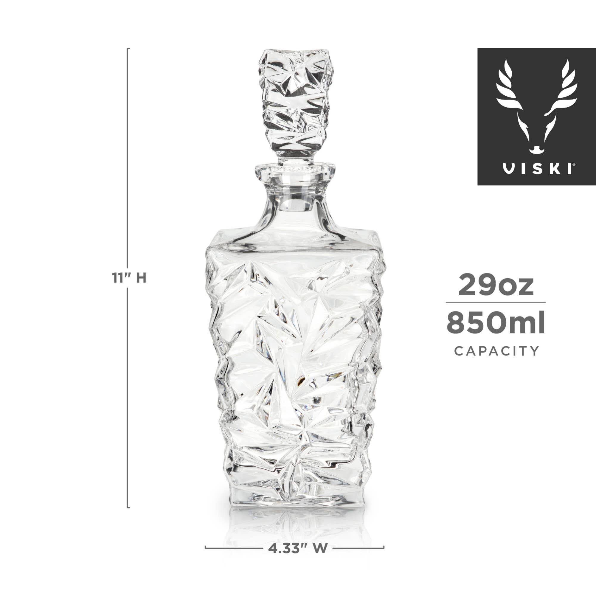 Viski - Wholesale Decanter - Prism Crystal Whiskey Decanter5
