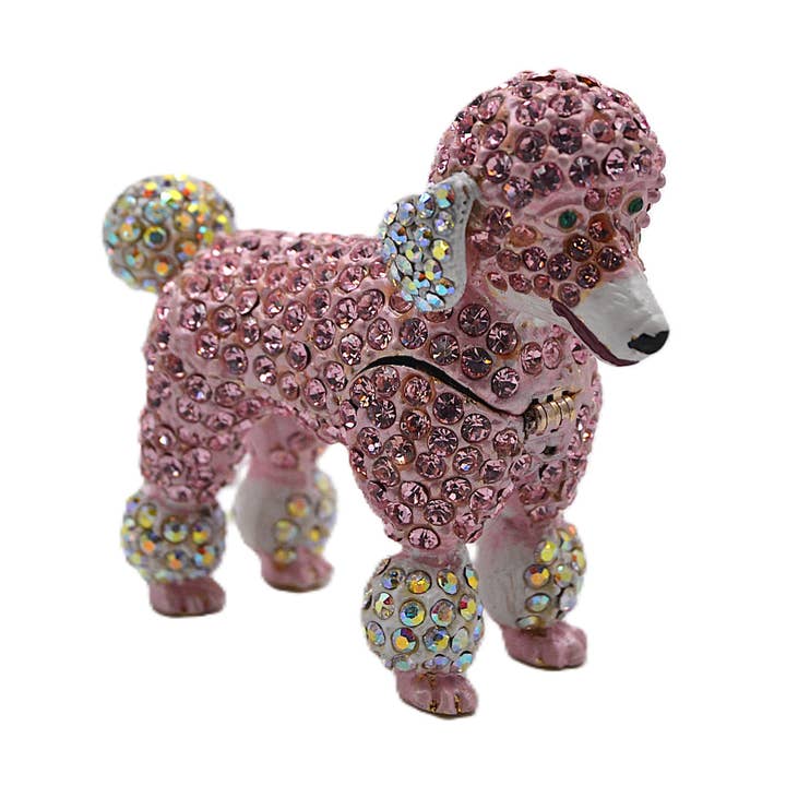 Caixa de Bugigangas em Forma de Caniche com Joias e Cristais Austríacos por atacado de Ciel Collectables