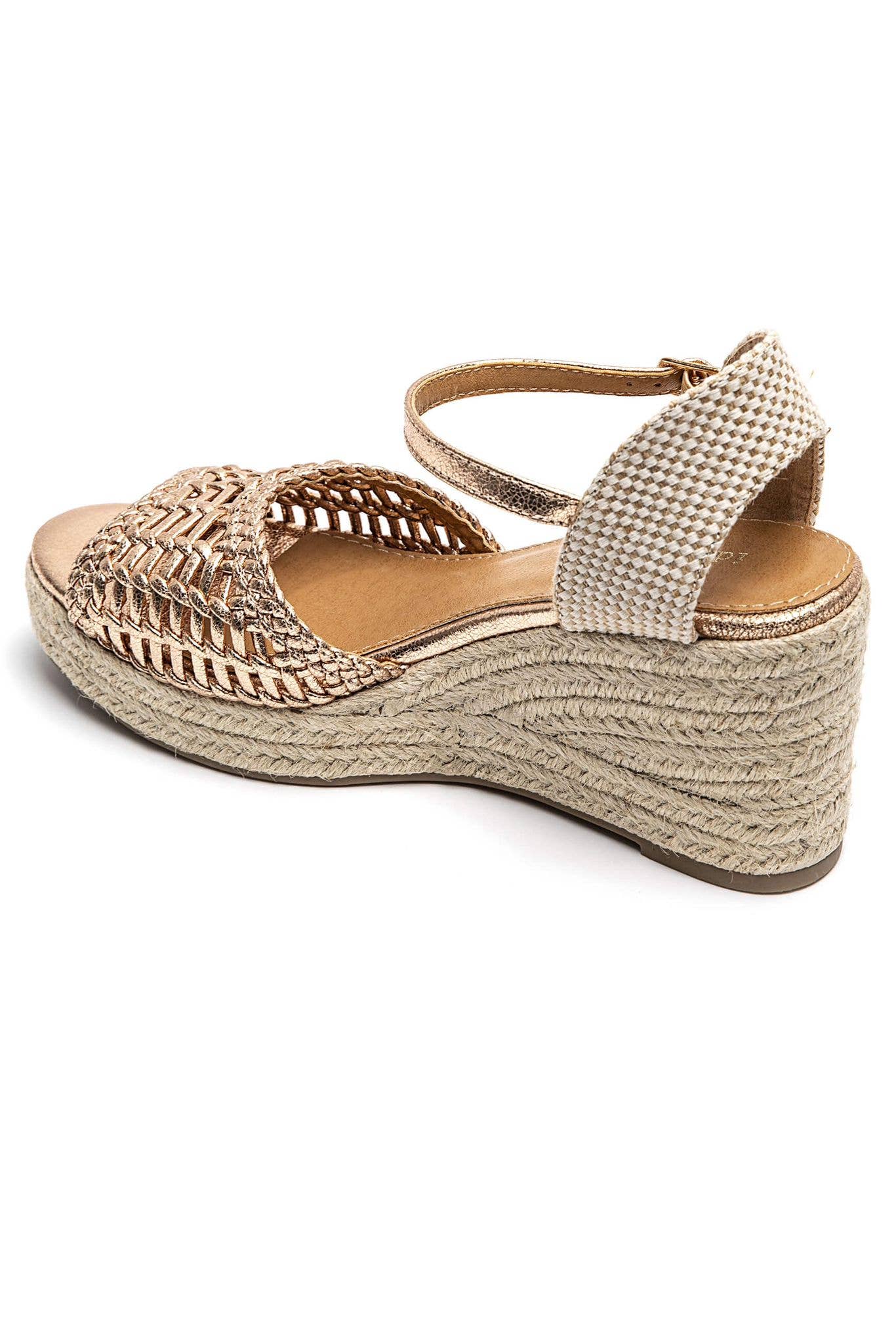 SWEET MAGIC MODA Y COMPLEMENTOS - Wholesale Sandals - Women's - SYNTHETIC LEATHER SANDAL WITH ESPARTO WEDGE1