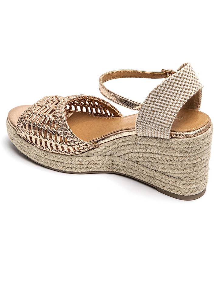 SWEET MAGIC MODA Y COMPLEMENTOS - Wholesale Sandals - Women's - SYNTHETIC LEATHER SANDAL WITH ESPARTO WEDGE1