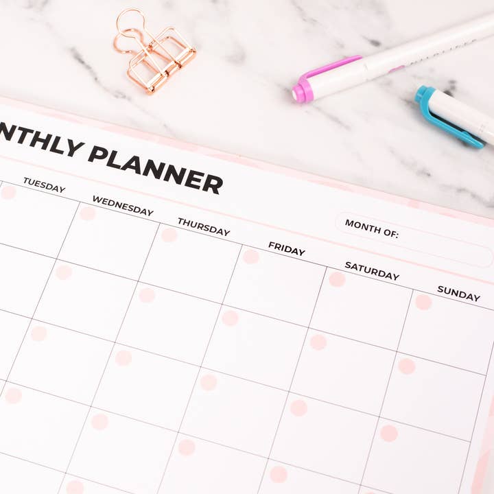 Planificateur de bureau mensuel pour la vente par Coral and Ink
