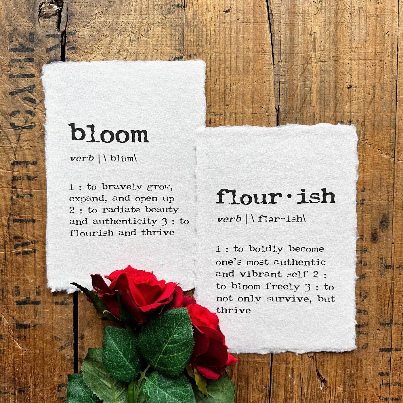 Alison Rose Vintage - Wholesale Art Print - flourish definition print on handmade paper1
