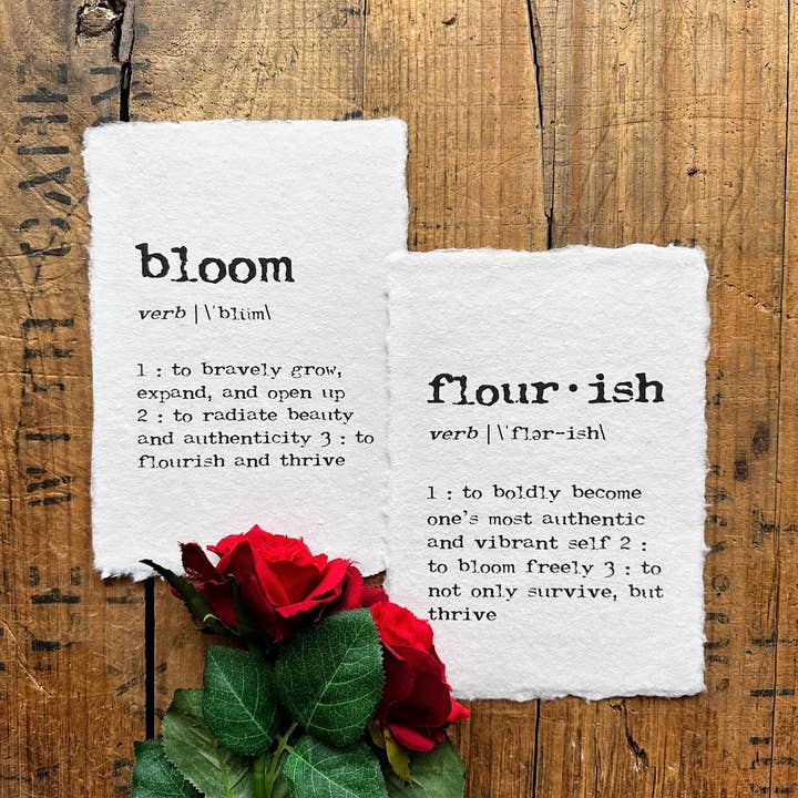 Alison Rose Vintage - Wholesale Art Print - flourish definition print on handmade paper1