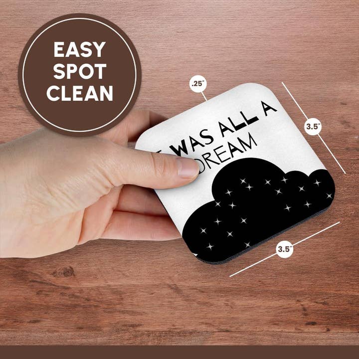 3dRose - Wholesale Coasters - 3dRose, Image of a Clouds with a Text, Coaster13