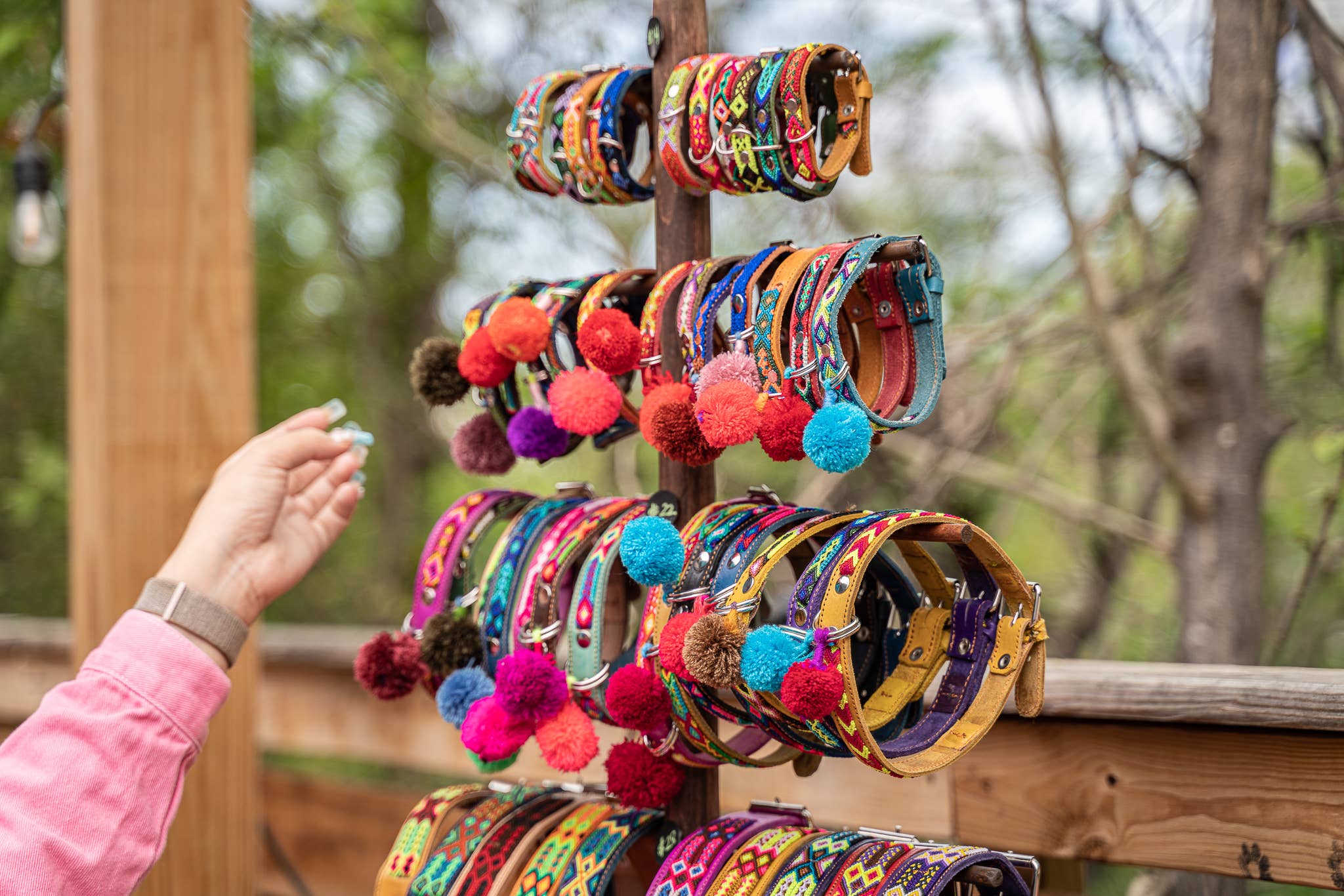 Mom And Pup Co. - Wholesale Pet Collar - Dog - SMALL Mexican Pet Collar - Leather Dog Collar, Boho Collar3