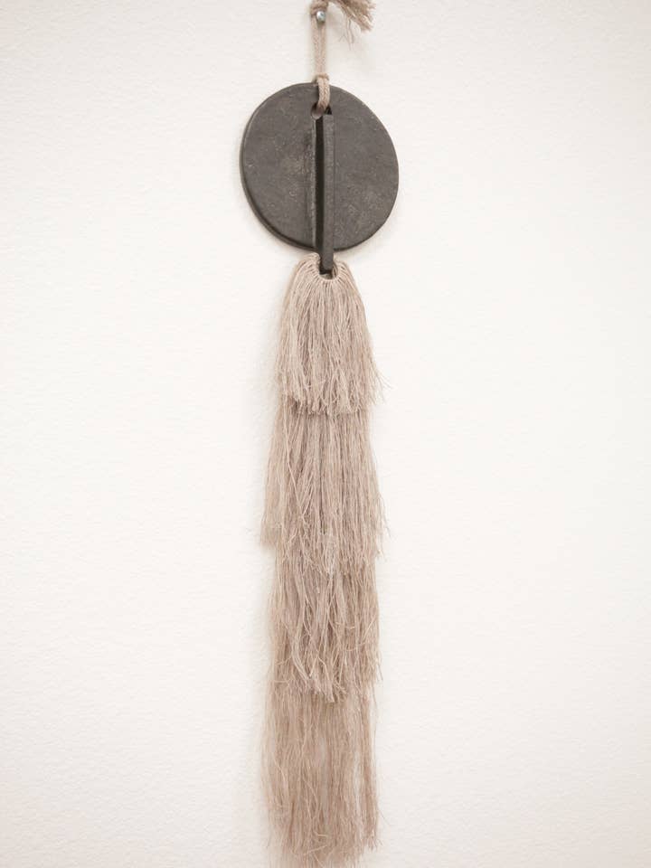 Glyph Wall Sculpture - Luna W/ Fringe for wholesale by Fanny Penny