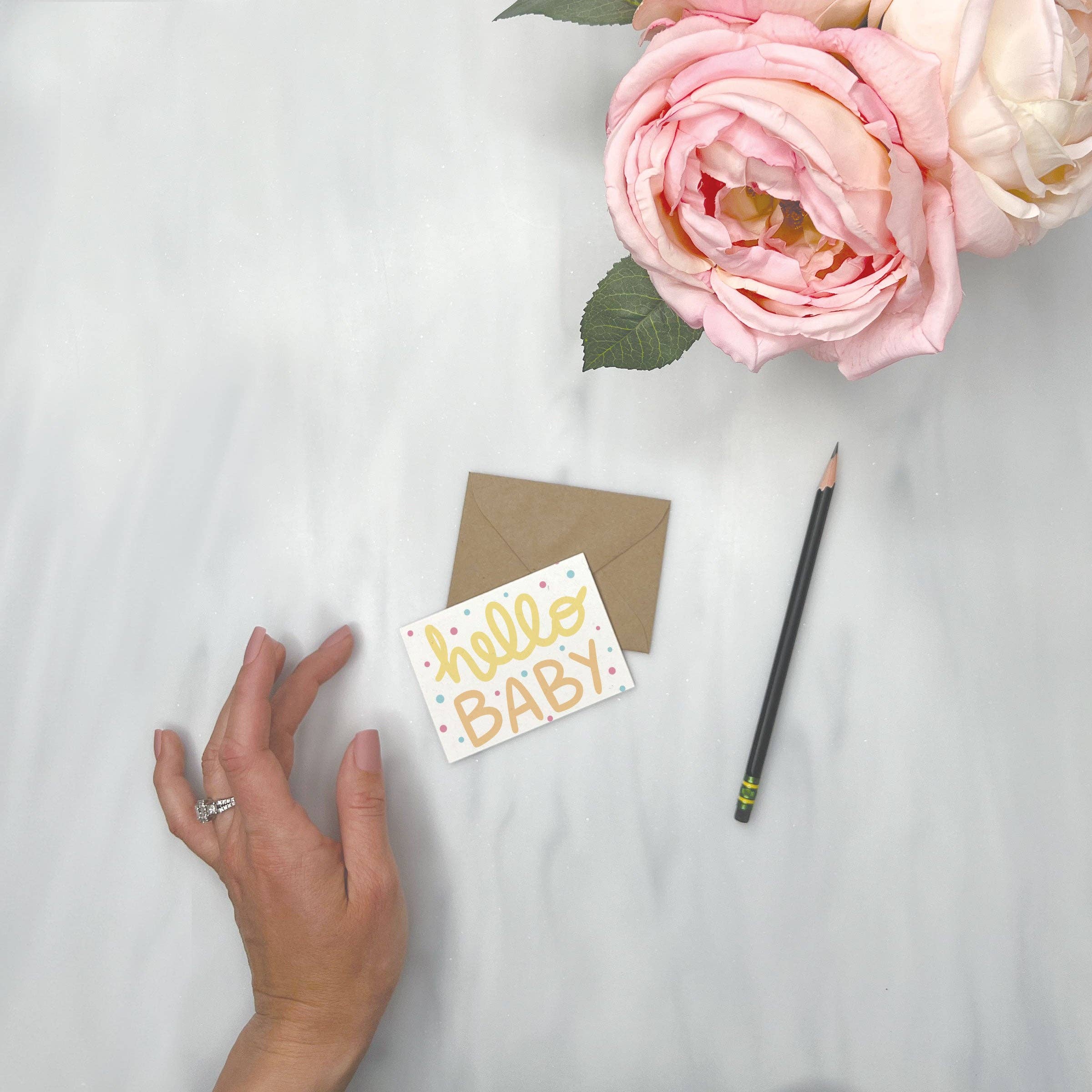 Lemon Doodle - Wholesale Baby Card - Hello Baby - Baby Shower Gift Enclosure Card2