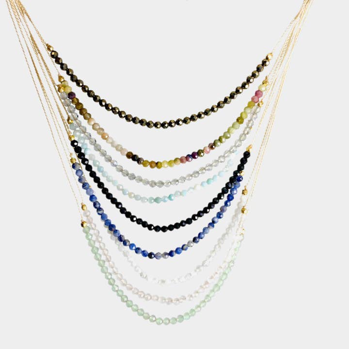Rock Paradise - Wholesale Beaded/Pearl Necklace - Crystal Gemstone Bead Finished Necklaces (N-BEAD)