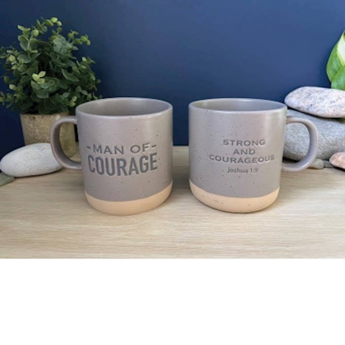 Mug-Man Of Courage (Joshua 1:9) (20 Oz) for wholesale by New Day Gifts