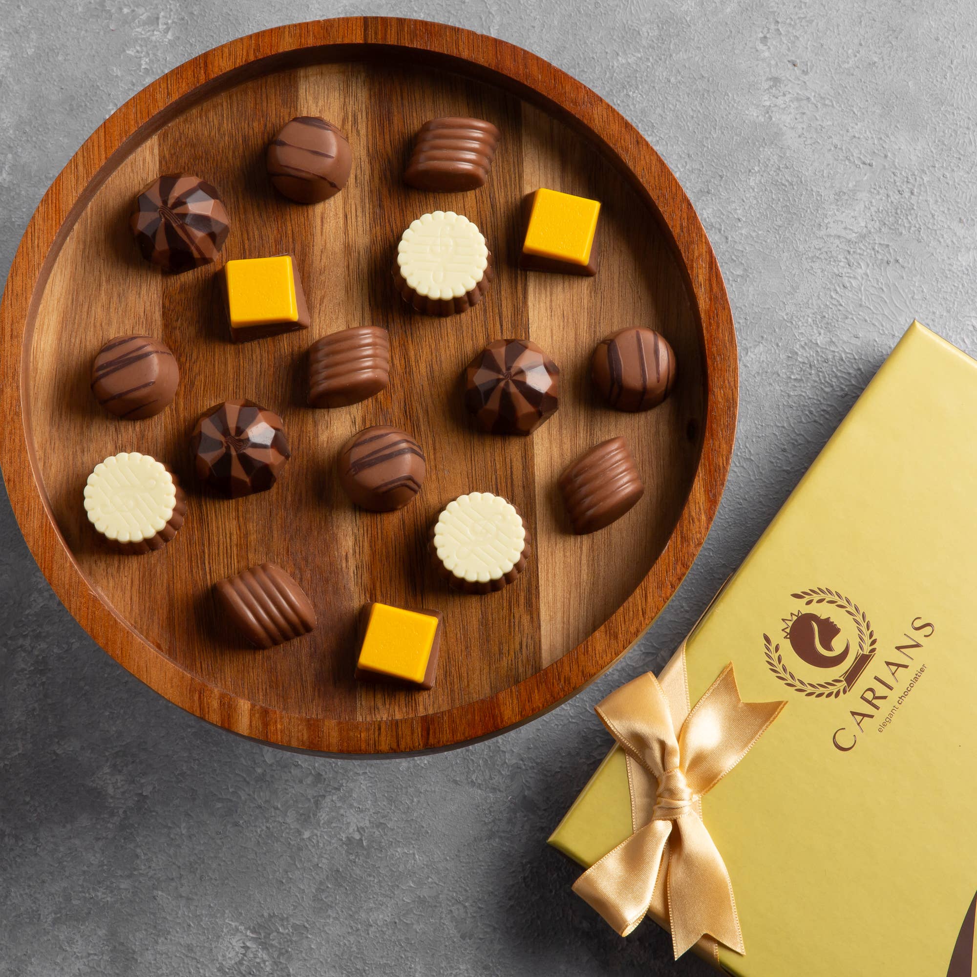 Carian's Bistro Chocolates - Wholesale Chocolate Box -  Valentine's Chocolate Gift Box Gold, Premium Luxury Box7