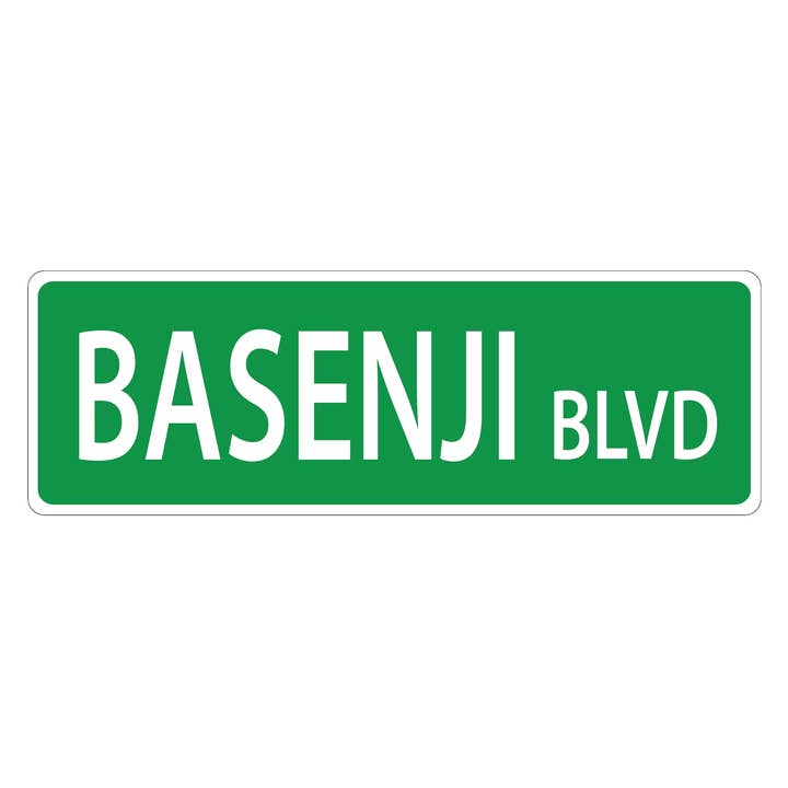 Basenji Street Sign for engroshandel hos Imagine This Company