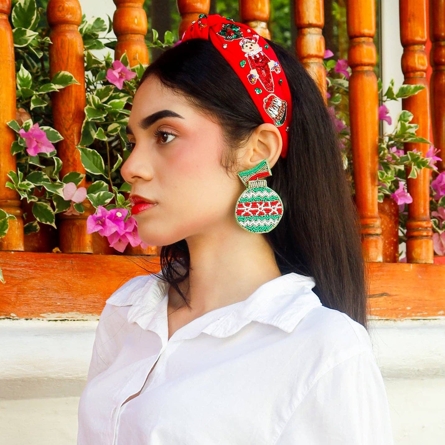 Twine and Love - Wholesale Fashion Headband - Women's - Hand Beaded Red Elf Knot Headband1