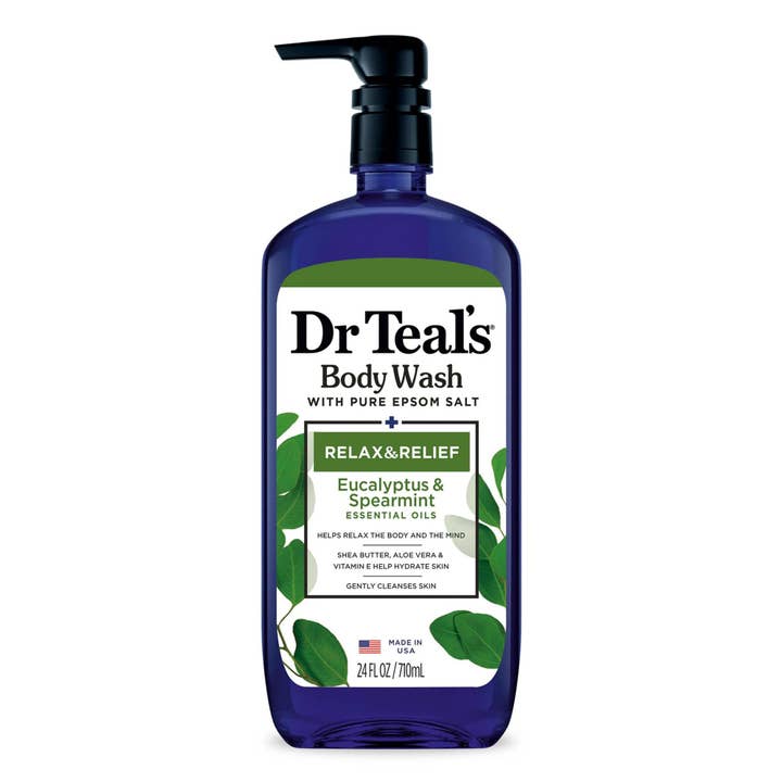 Dr. Teals Duschgel mit Bittersalz Relieve Eucalyptus 24 Oz. für den Großhandel von KT Supply