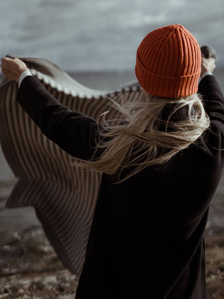 Charcoal Squares Blanket for wholesale by Hilary Jane Keyes