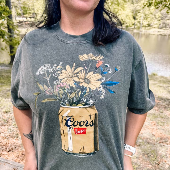 Coors Banquet Summer Comfort Colors Graphic Tee  for wholesale by ZZ Threadz