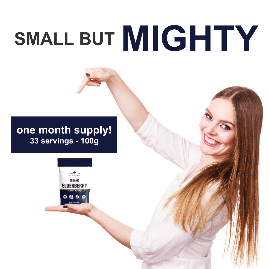 Lone Star Botanicals - Wholesale Protein/Superfood Powder - Organic Elderberry Extract Powder -- 3.52 oz1