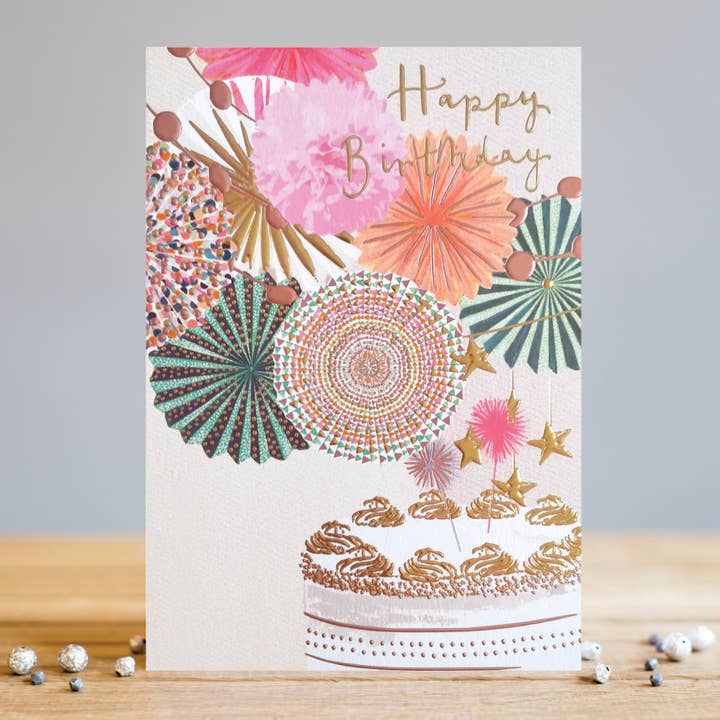 Louise Tiler – wholesale Birthday card – Birthday Fans Card | Female Birthday Card2