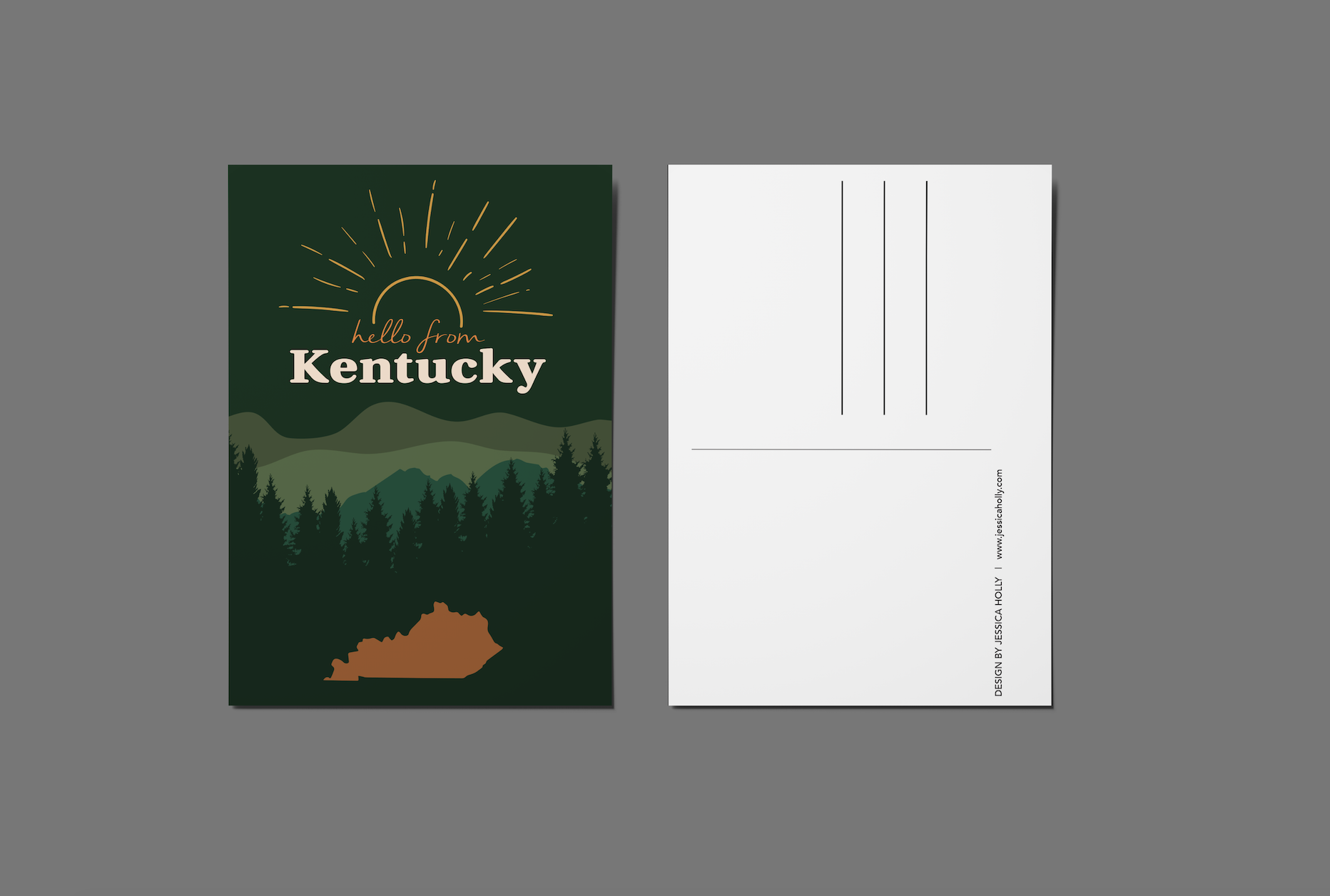 Jessica Holly Creative - Wholesale Postcard - 'Kentucky Mountains' Soft Touch Postcard, 4x6in3