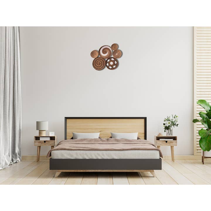 Fibre & Shoot - Venta al por mayor Papel pintado 3D - Chocolat Chaud: decoración de pared de yute de 6 piezas2