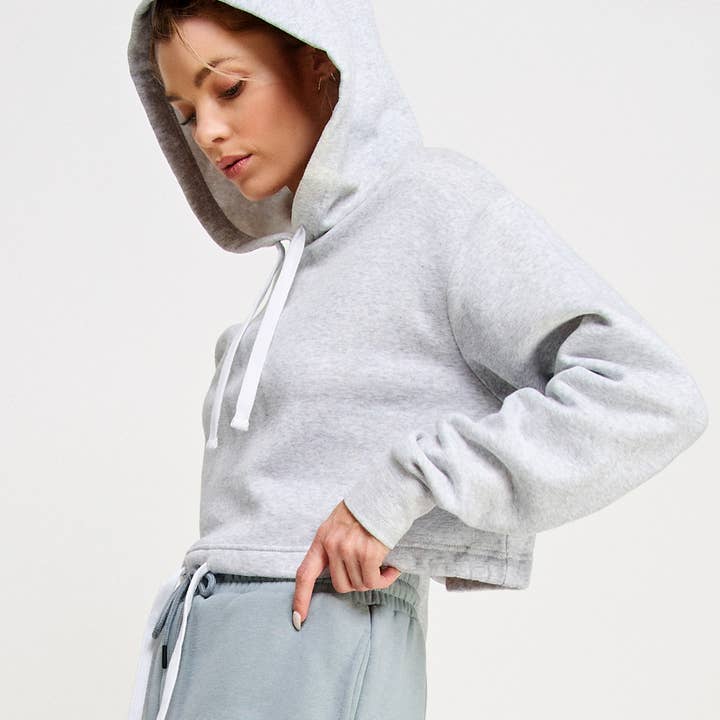 DRAWSTRING-WAIST FRENCH TERRY HOODIE SWEATSHIRT-FZ0003-D3 for wholesale by FREEZIA