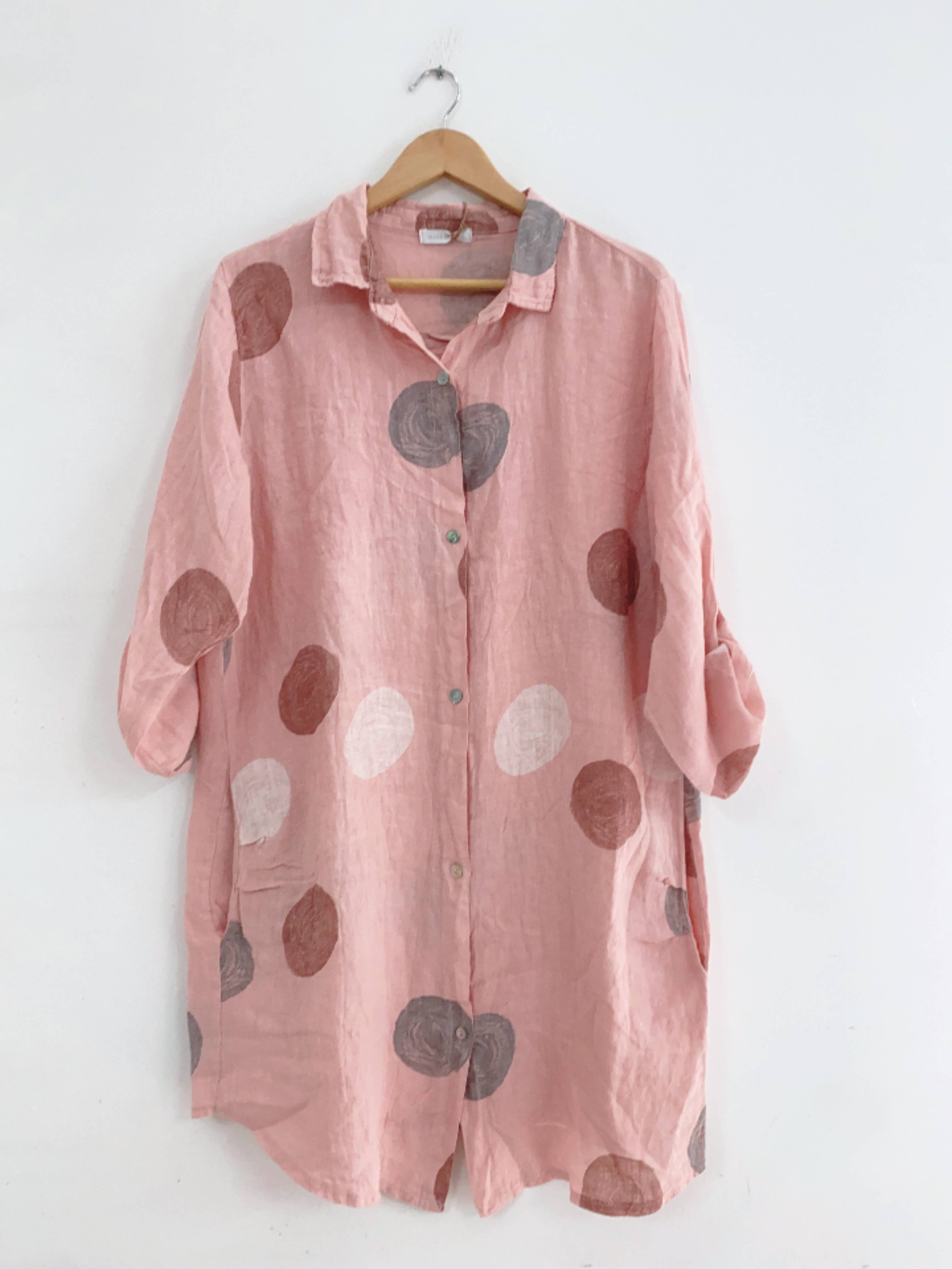 ORNELLA PARIS – Großhandel Kleid – Damen – LEL-R197A Leinenkleid9