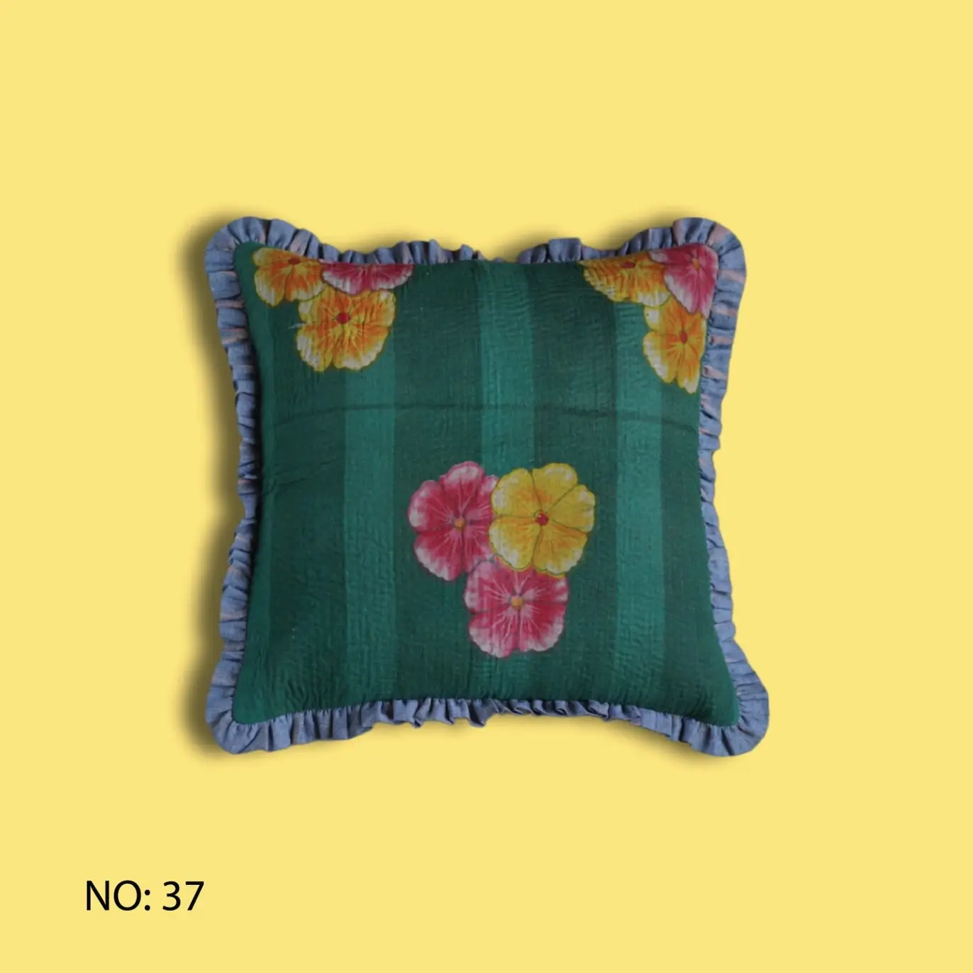 Annahmol - Wholesale Throw Pillow Cover - One of a Kind Vintage Kantha & Ikat Pillow 243