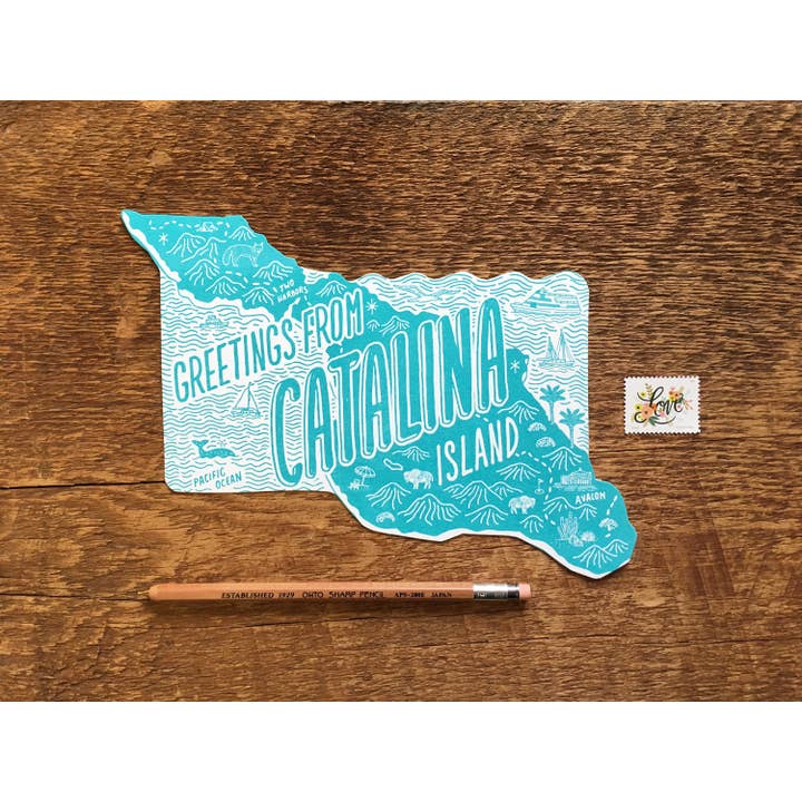 Noteworthy Paper & Press - Vente Cartes postales - Carte postale de l'île Catalina1