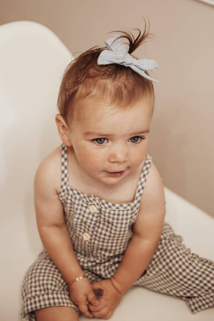 OLIVE & CRADLE - Wholesale Jumpsuit - Baby - Atticus Gingham Cotton Romper4