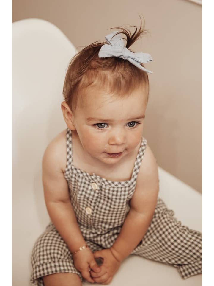 OLIVE & CRADLE - Wholesale Jumpsuit - Baby - Atticus Gingham Cotton Romper6