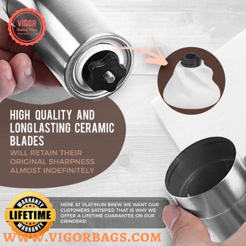 Mix Match Colors Portable Hand Coffee Bean Grinder Adjustable Knob Settings - for wholesale on Faire1