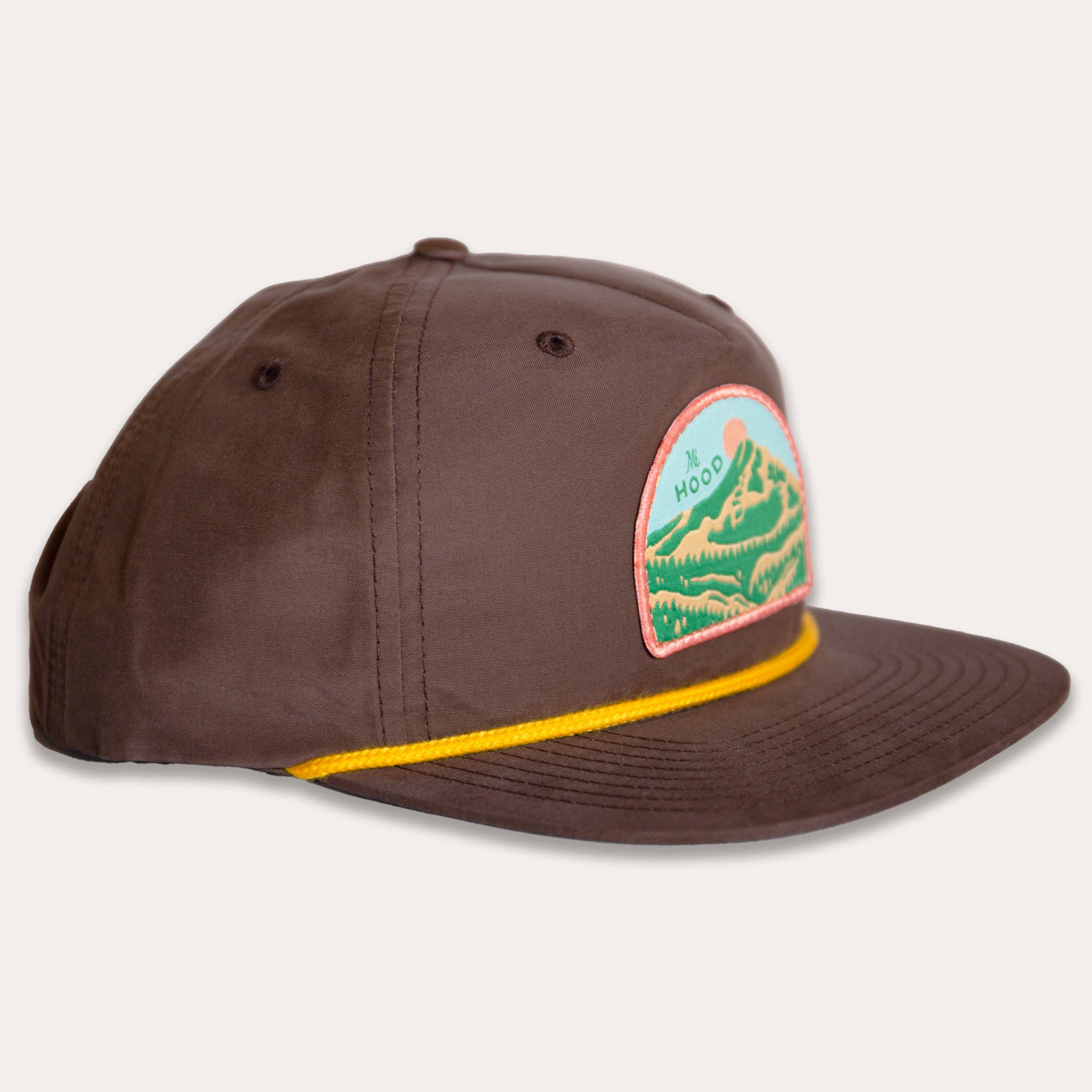 Tender Loving Empire - Wholesale Flat Brim Cap - Unisex - Retro Mt. Hood Rope Hat (Brown)1