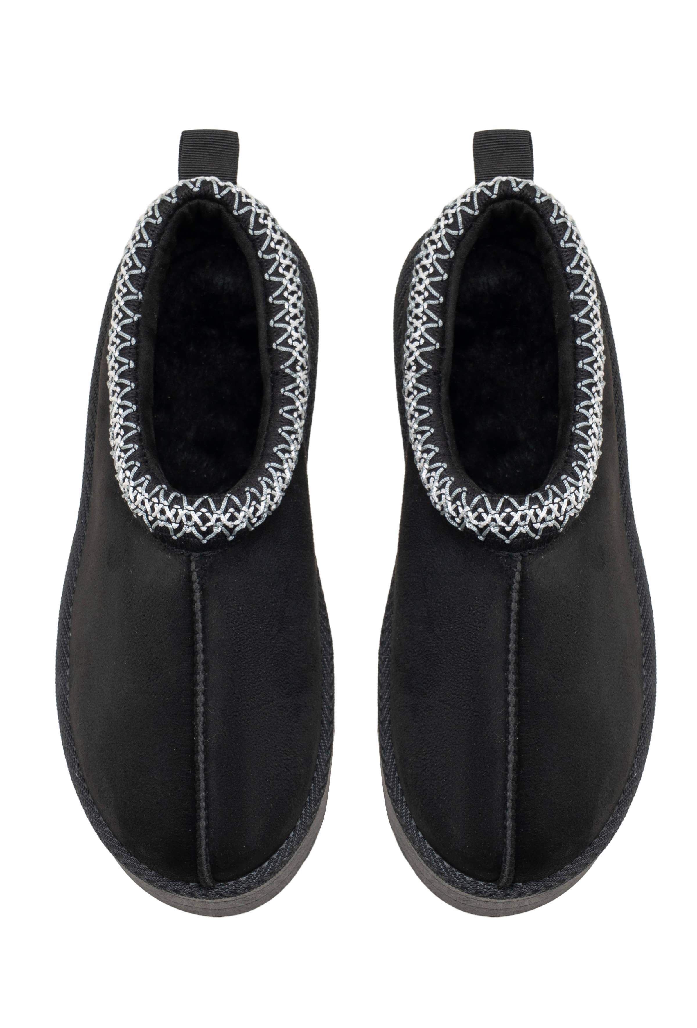 C'M PARIS – Großhandel Schlappen – Damen – Plattform-Hausschuh mit Strickkragen 64357