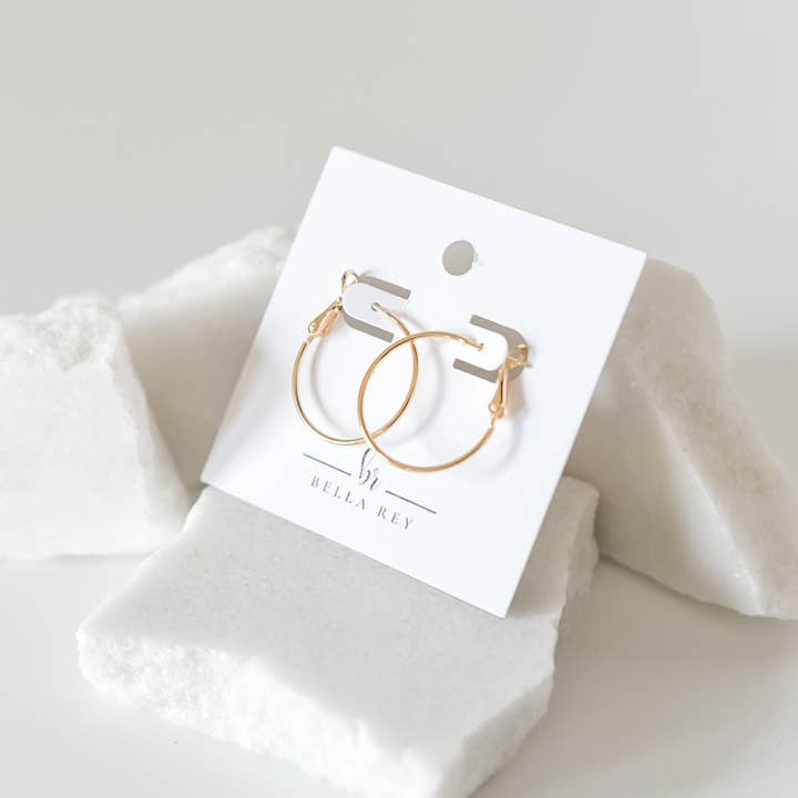 Bella Rey jewelry – wholesale Hoop earrings – 18k gold plated hoops -earrings- hypoallergenic2