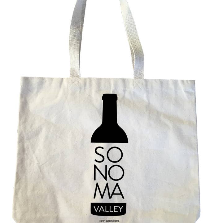 Sac fourre-tout lourd Sonoma Valley Wine Bottle pour la vente par noteify