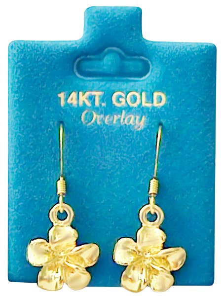 Hergestellt in den USA Große Blumen-Ohrringe zum Hängen Gold oder Silber für den Großhandel von New England Gold Inc.