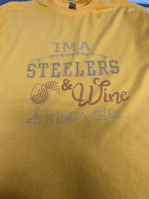 Steelers & Wine T-shirt for wholesale by SJ NOLA LLC