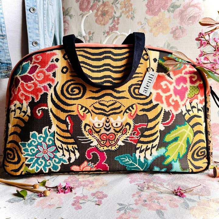 Atenti - Venta al por mayor Bolsa de viaje - Mujer - Le Tigre Overnighter-Atenti USA hecho a mano, bolso de fin de semana, bolsa de viaje15