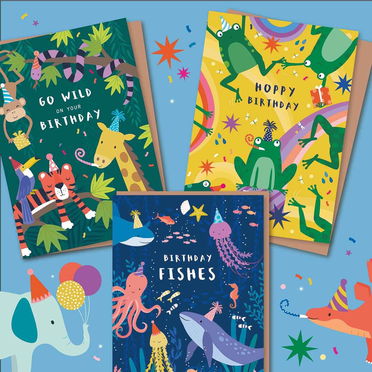 Klara Hawkins - Wholesale Birthday Card - Frogs Children's Generic Birthday Card | Frog Birthday Card3