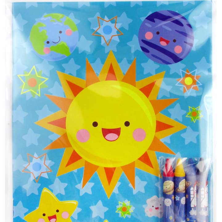 Tiny Mills - Venta al por mayor Libro para colorear y cuaderno de actividades - Niños y bebés - Libros para colorear en el espacio exterior con lápices de colores3