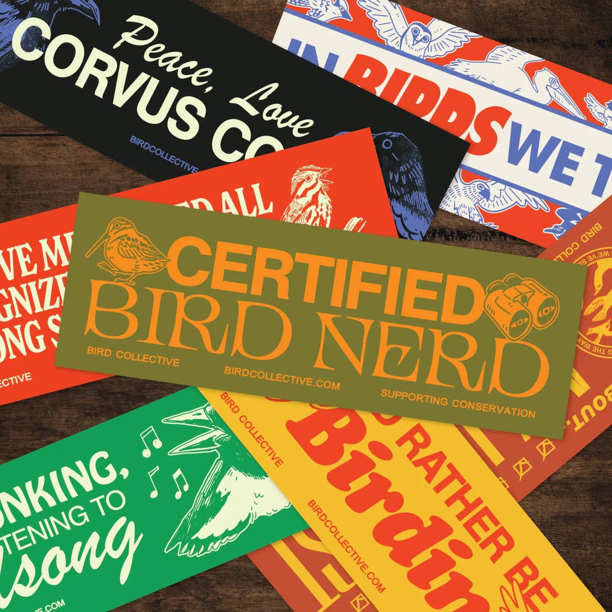 Bird Collective - Wholesale Sticker - Bird Nerd Bumper Sticker1