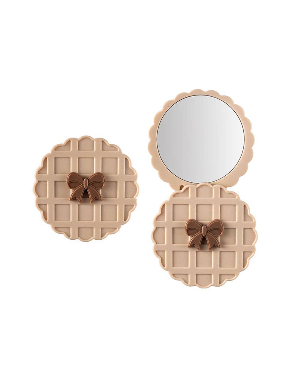 Dipped Shop – wholesale Kompakt spegel – Båge Söt Roterande Bärbar Sminkspegel DP25F4063