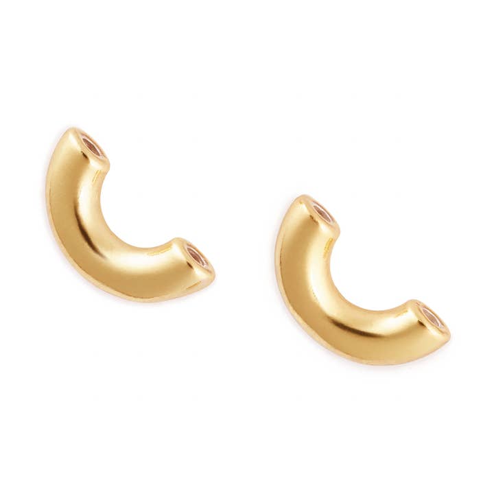Pendientes macarrones, chapados en oro amarillo por Delicacies Jewelry, ¡cada compra ayuda a combatir el hambre! (Regalo gastronómico, joyería de comida, regalo para ella) para venta al por mayor de Delicacies Jewelry