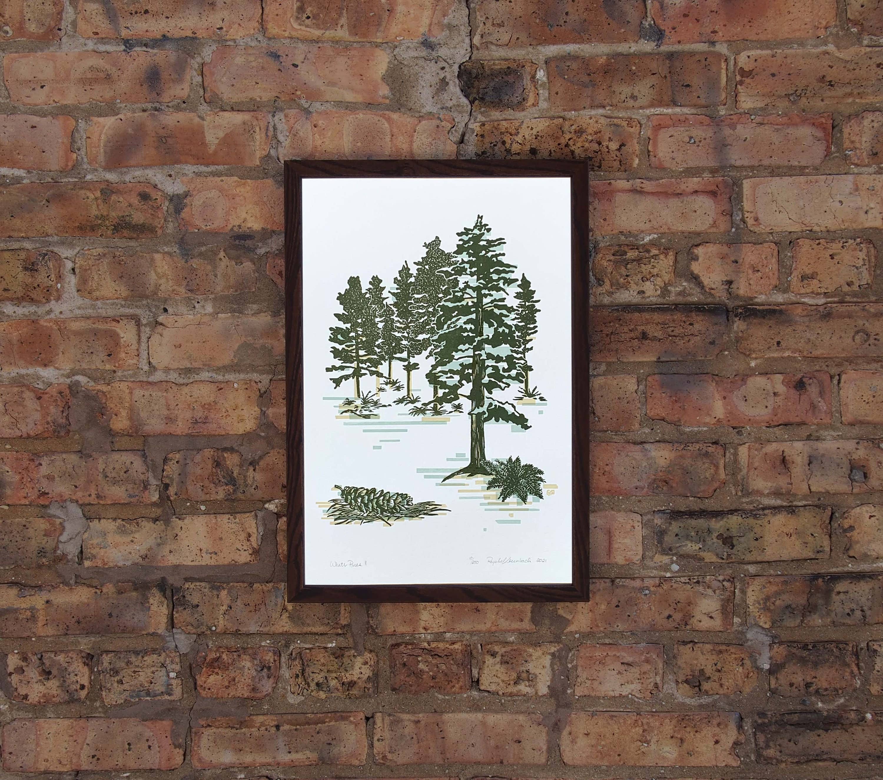 Current Location Press - Wholesale Art Print - White Pines II - Limited Edition Letterpress Print2