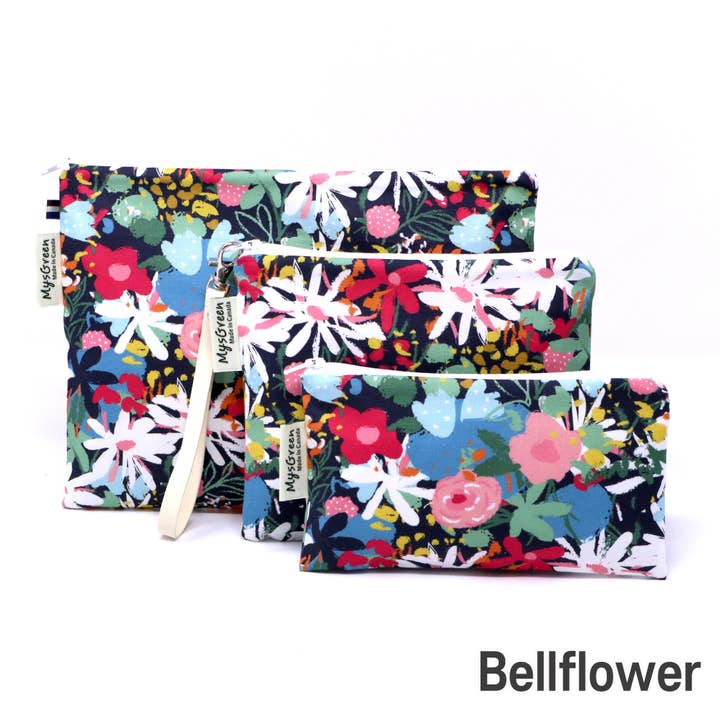 Floral Patterns Reusable Zipper Pouch Sets 06 Daisy Flower for wholesale by MYSGREEN