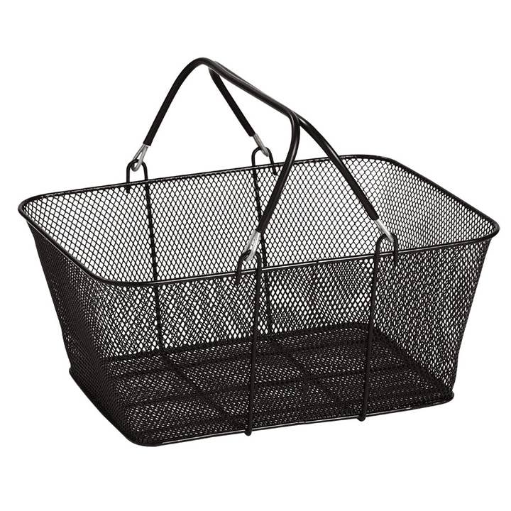 Store Supply Warehouse - Wholesale Shopping Cart - Black Metal Shopping Basket