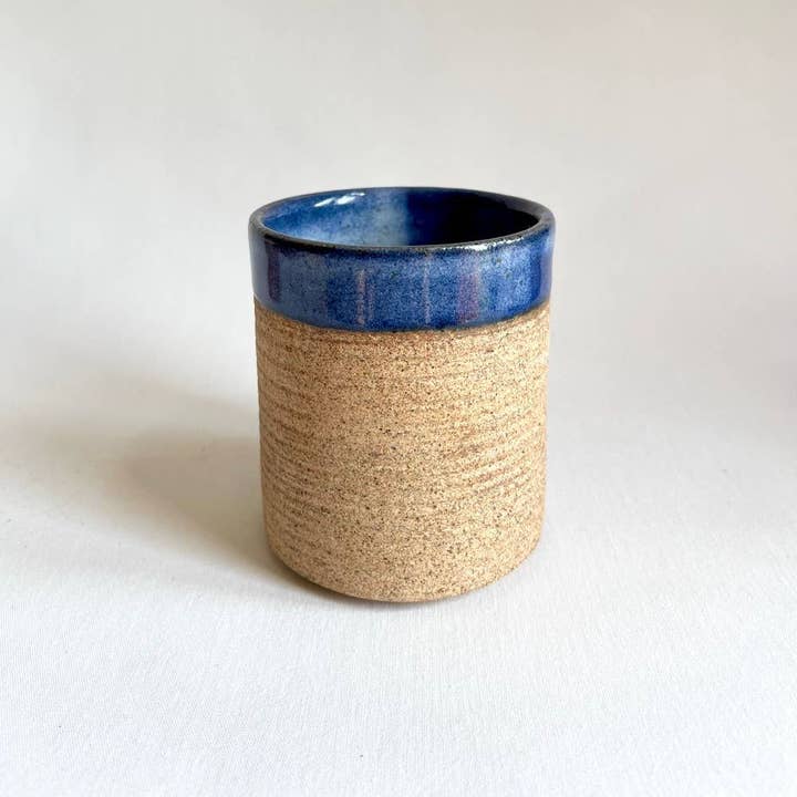 Sobremesa - Wholesale Coffee Mug - Rustic Blue Ceramic Tumbler, Artisan Handmade