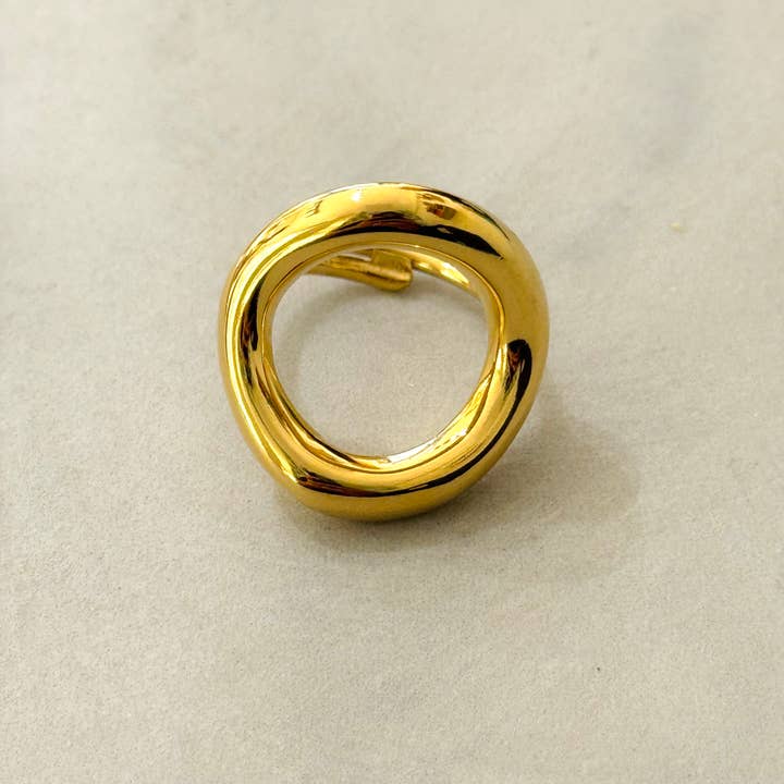 Cassette Barcelona - Wholesale Band/Stacked Ring - Big Gap Adjustable Stainless Steel Ring2