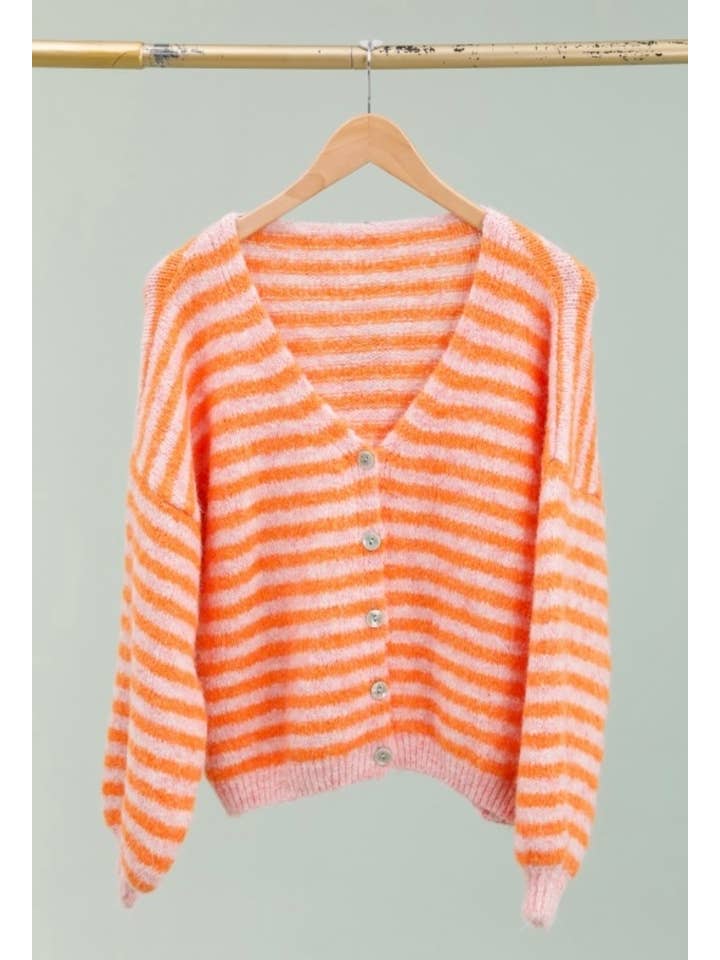 LÉA & LUC - Wholesale Cardigan - Women's - Striped cardigan REF. 5106211